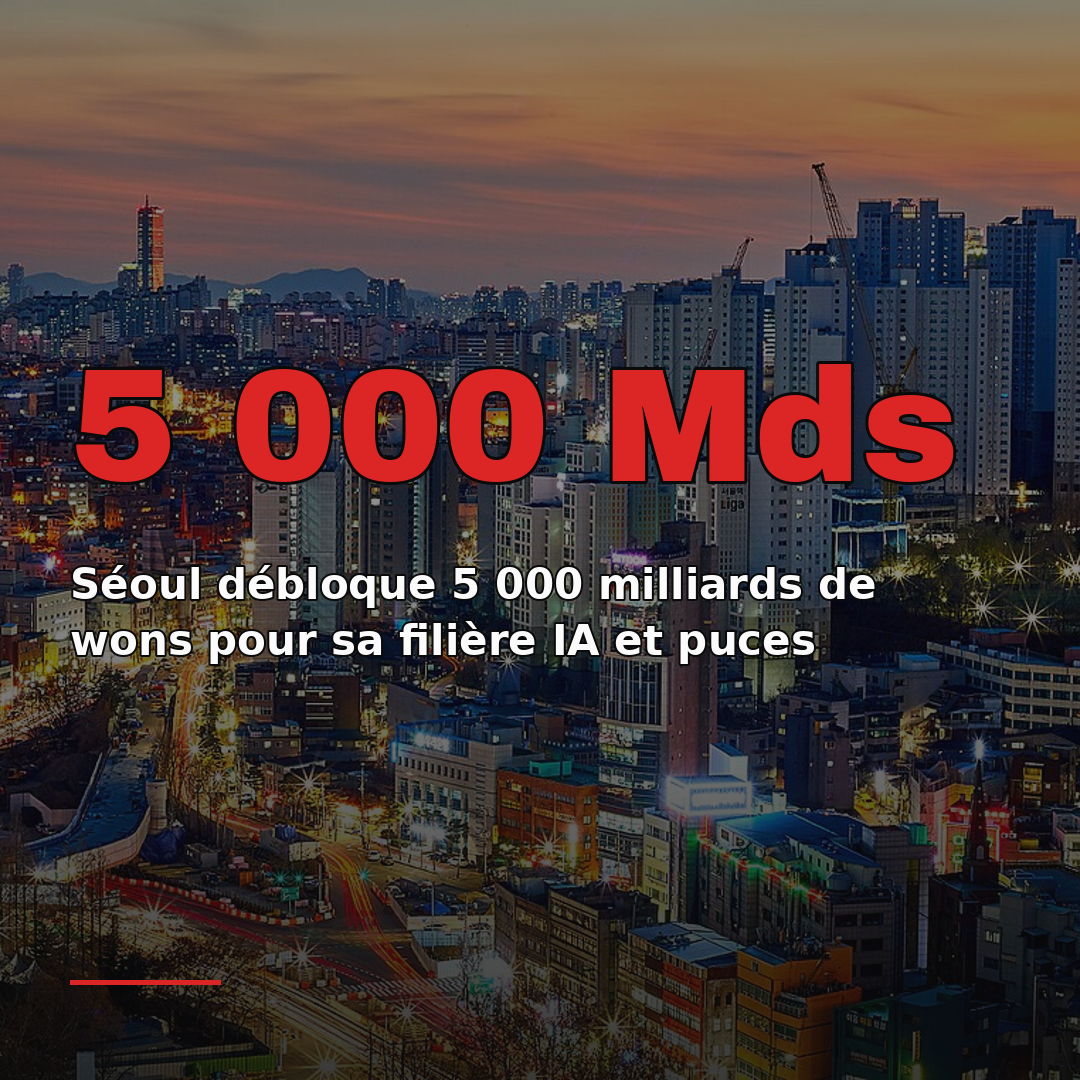 Séoul débloque 5 000 milliards de wons pour sa filière IA et puces