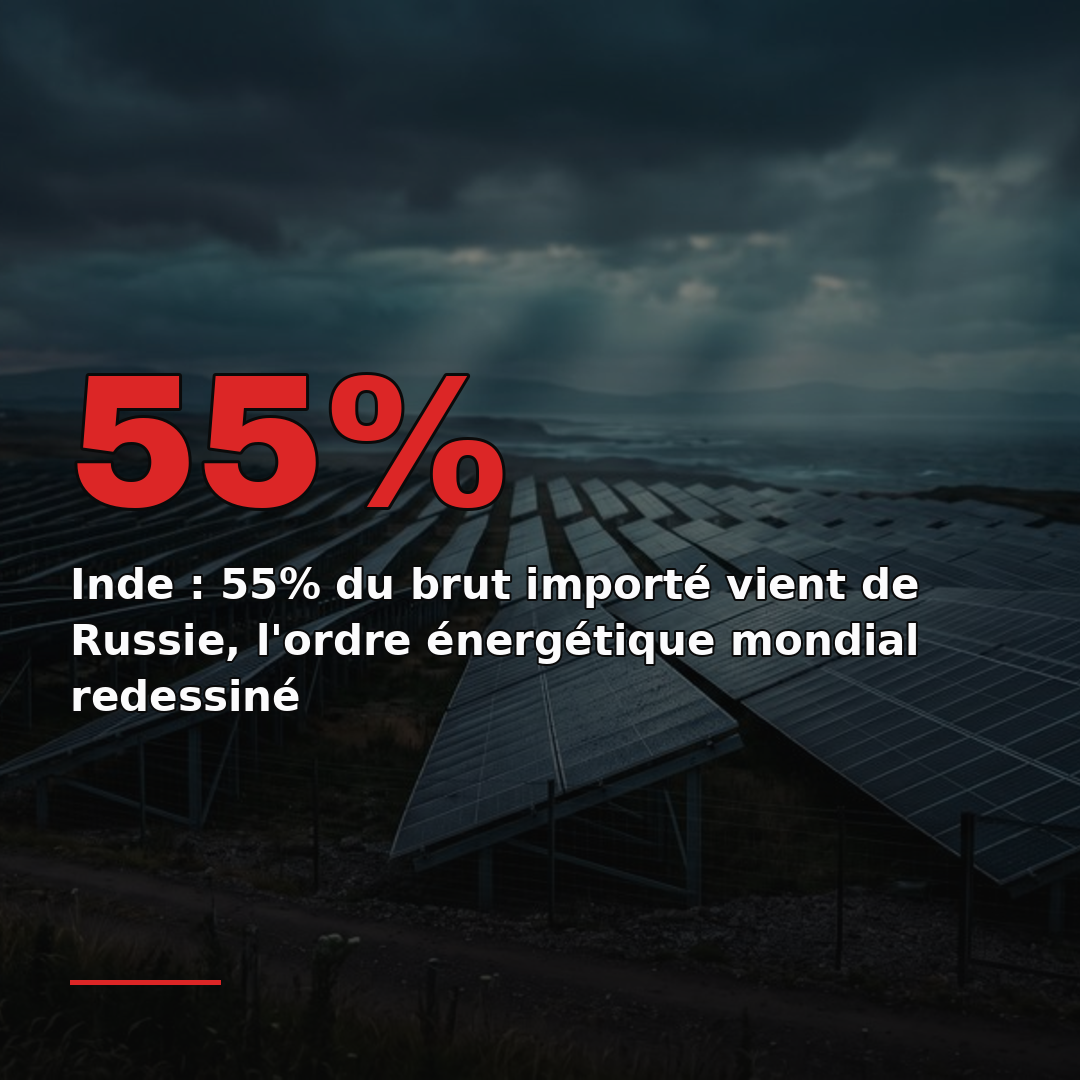 Inde : 55% du brut importé vient de Russie, l'ordre énergétique mondial redessiné