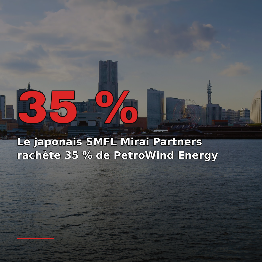 Le japonais SMFL Mirai Partners rachète 35 % de PetroWind Energy