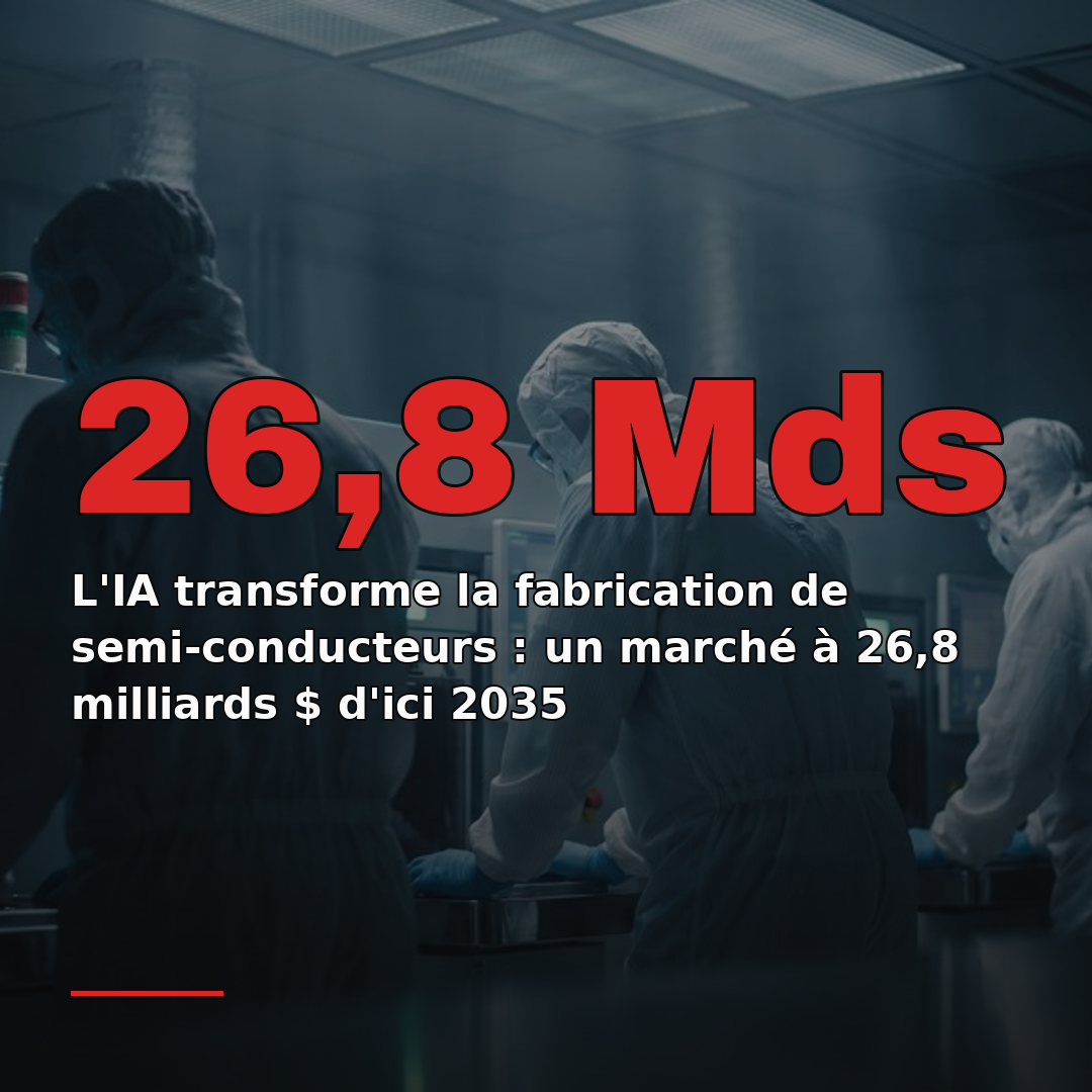 L'IA transforme la fabrication de semi-conducteurs : un marché à 26,8 milliards $ d'ici 2035