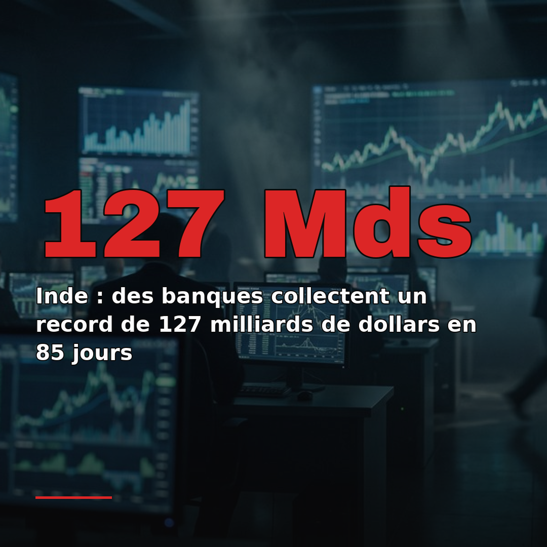 Inde : des banques collectent un record de 127 milliards de dollars en 85 jours