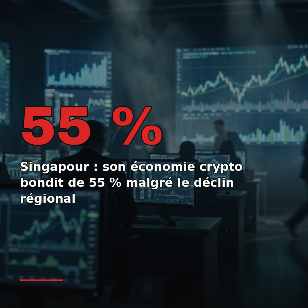 Singapour : son économie crypto bondit de 55 % malgré le déclin régional