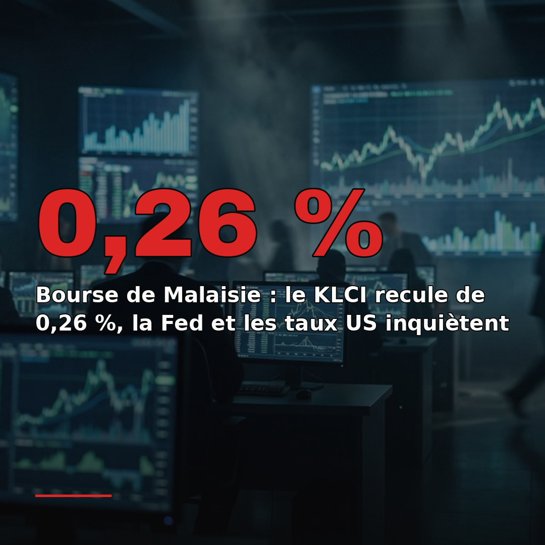 Bourse de Malaisie : le KLCI recule de 0,26 %, la Fed et les taux US inquiètent