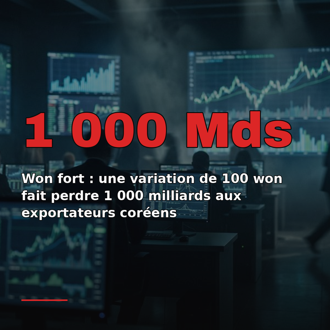 Won fort : une variation de 100 won fait perdre 1 000 milliards aux exportateurs coréens