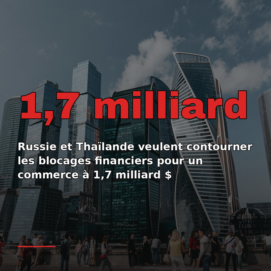 Russie et Thaïlande veulent contourner les blocages financiers pour un commerce à 1,7 milliard $