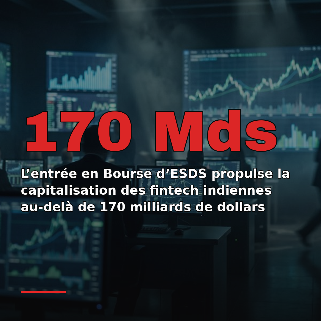 L’entrée en Bourse d’ESDS propulse la capitalisation des fintech indiennes au-delà de 170 milliards de dollars