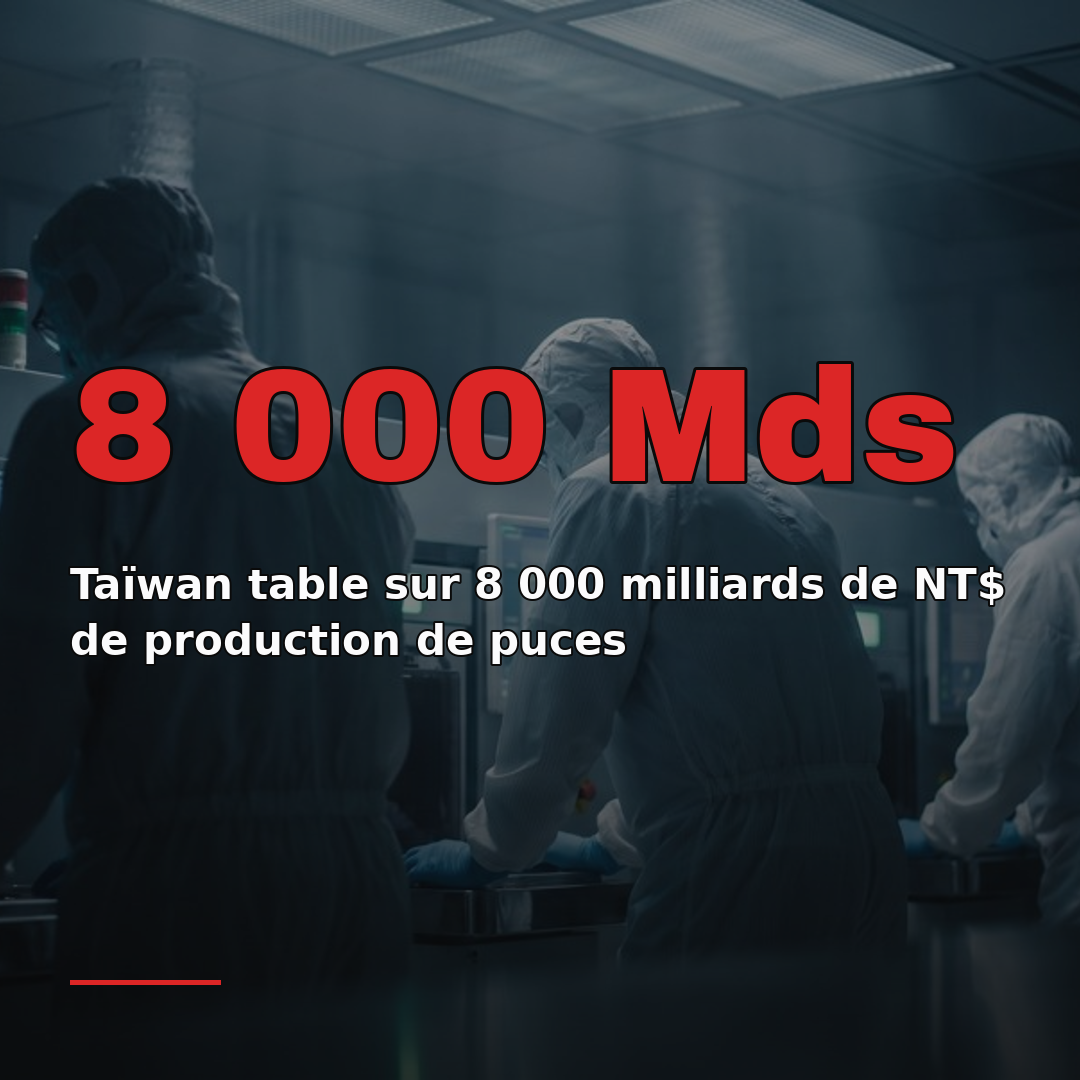 Taïwan table sur 8 000 milliards de NT$ de production de puces