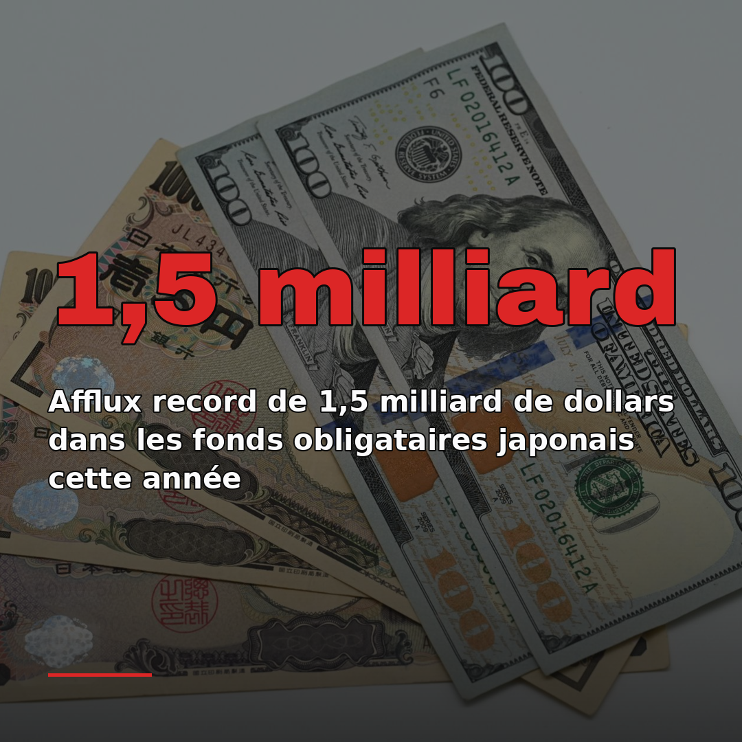 Afflux record de 1,5 milliard de dollars dans les fonds obligataires japonais cette année