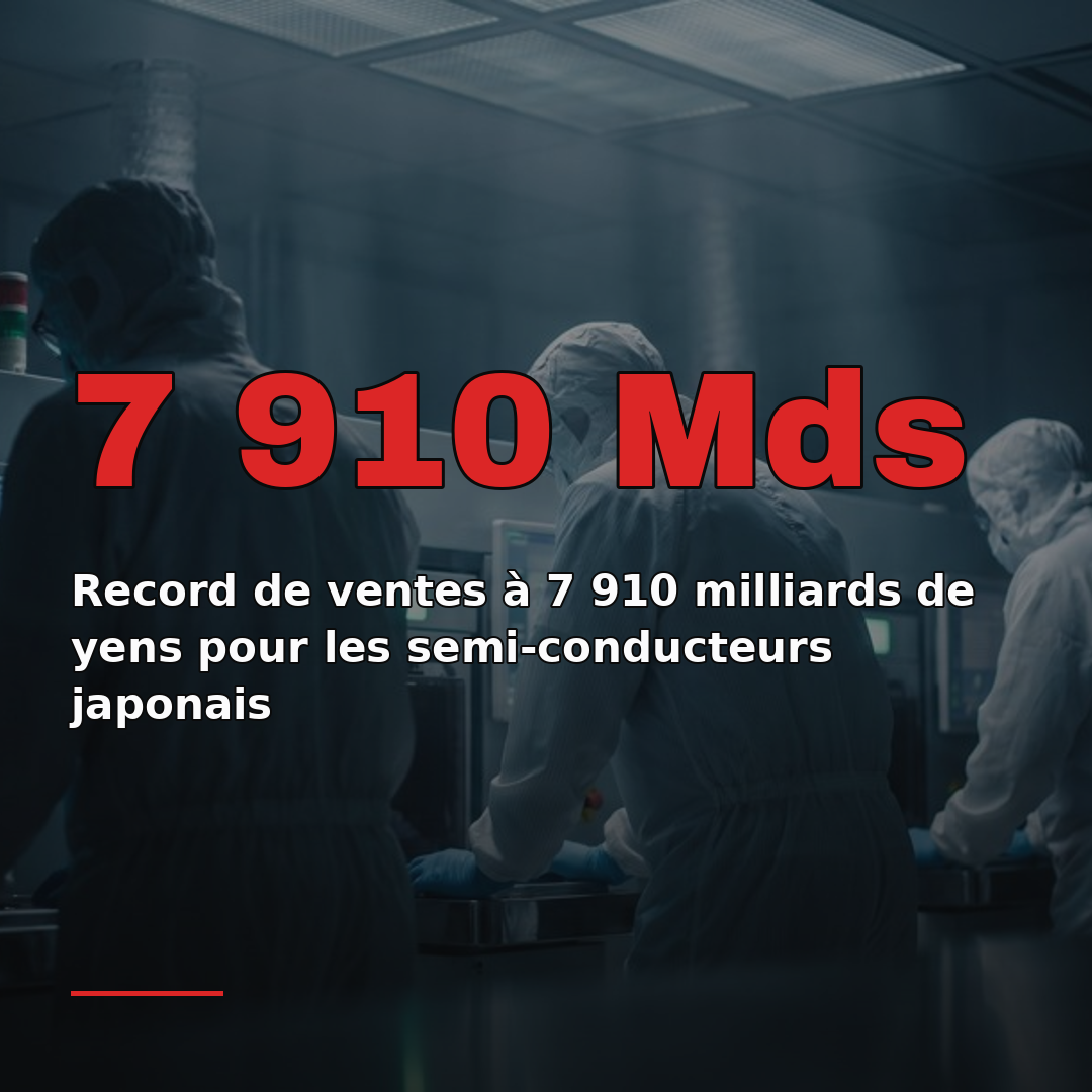 Record de ventes à 7 910 milliards de yens pour les semi-conducteurs japonais