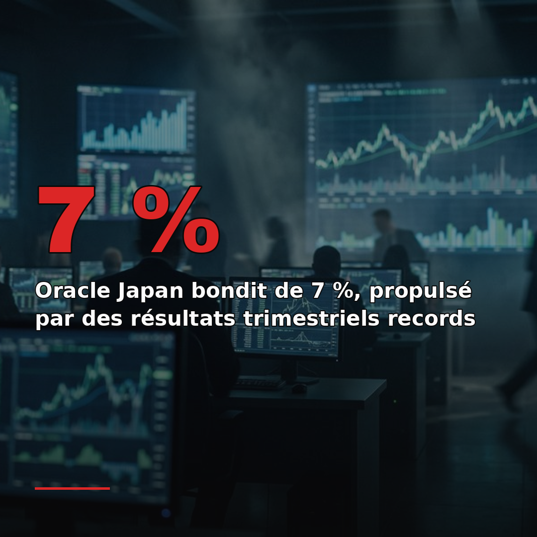 Oracle Japan bondit de 7 %, propulsé par des résultats trimestriels records