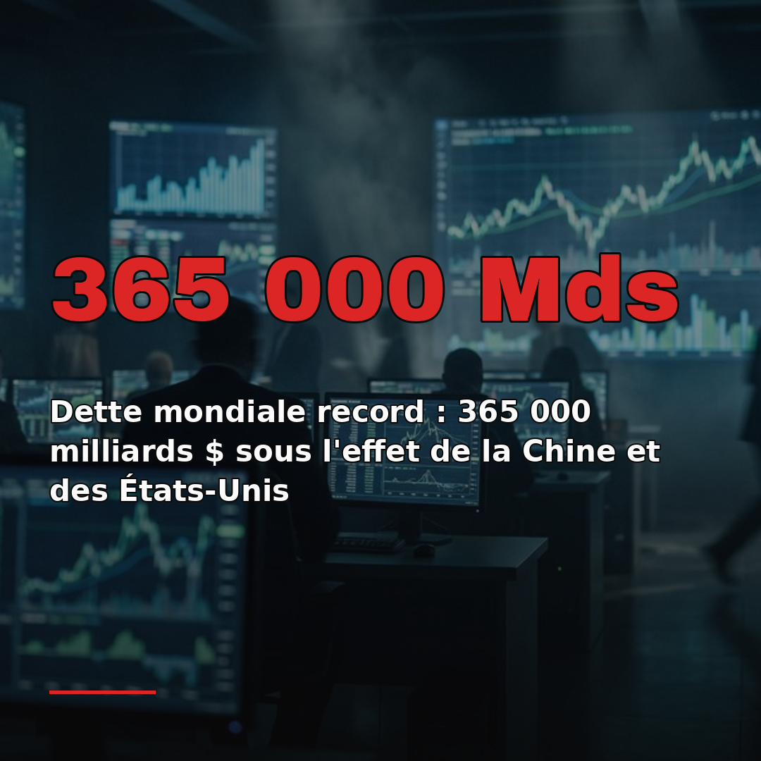Dette mondiale record : 365 000 milliards $ sous l'effet de la Chine et des États-Unis