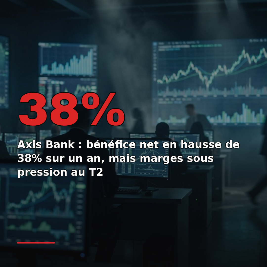 Axis Bank : bénéfice net en hausse de 38% sur un an, mais marges sous pression au T2