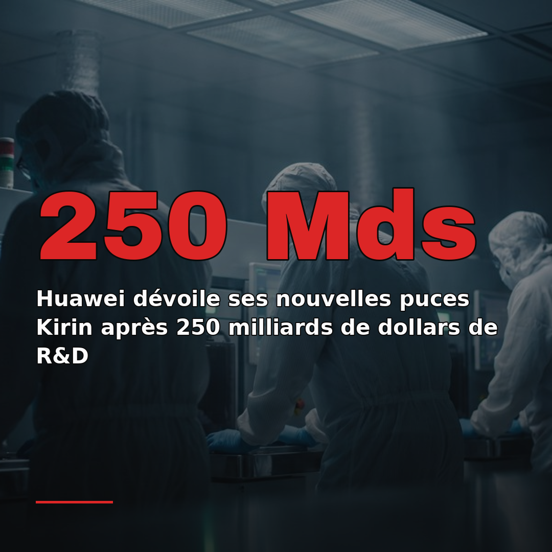 Huawei dévoile ses nouvelles puces Kirin après 250 milliards de dollars de R&D