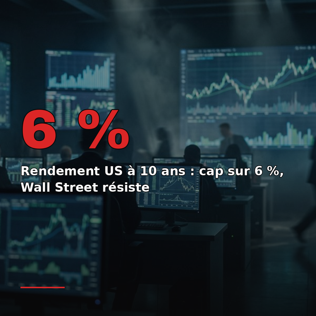 Rendement US à 10 ans : cap sur 6 %, Wall Street résiste