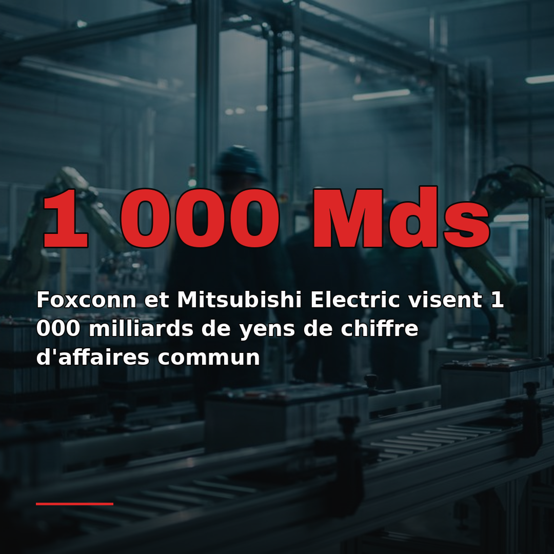 Foxconn et Mitsubishi Electric visent 1 000 milliards de yens de chiffre d'affaires commun