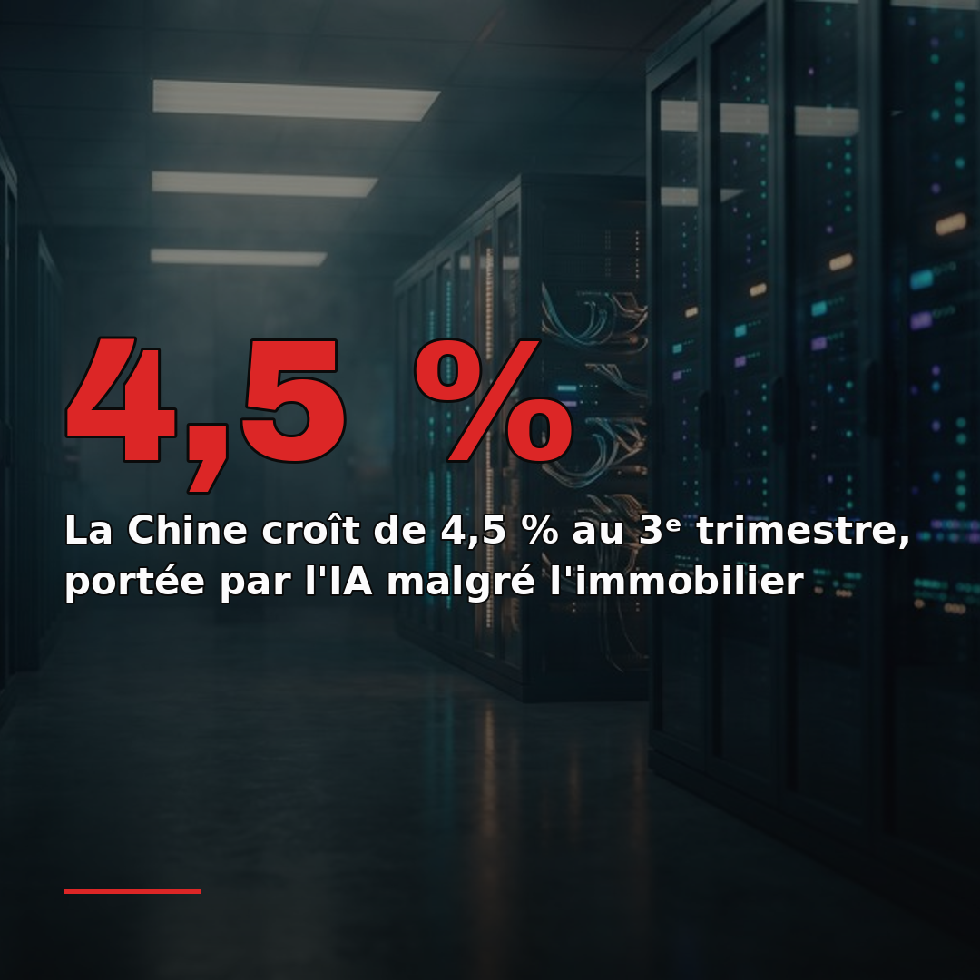 La Chine croît de 4,5 % au 3ᵉ trimestre, portée par l'IA malgré l'immobilier