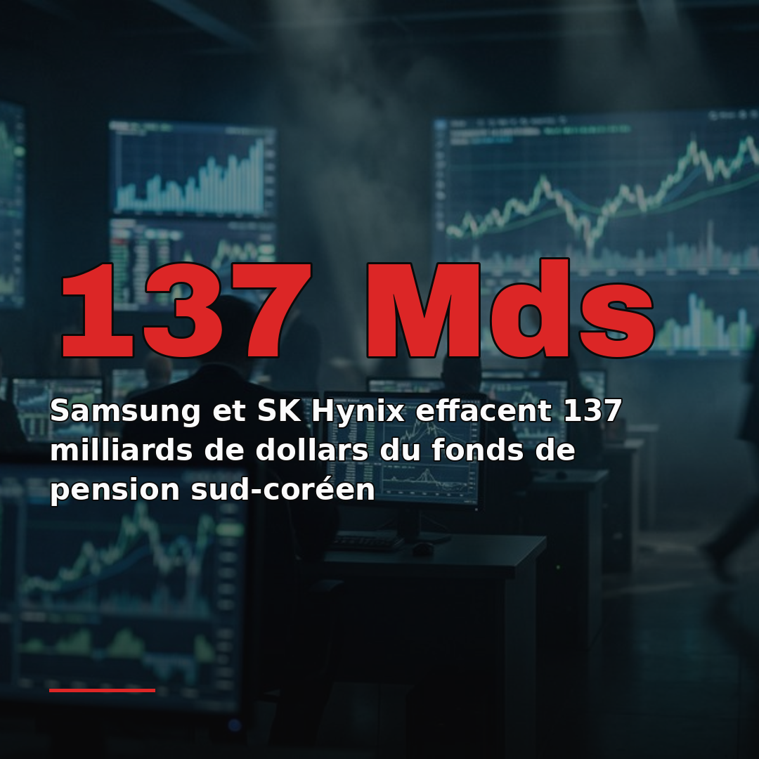 Samsung et SK Hynix effacent 137 milliards de dollars du fonds de pension sud-coréen
