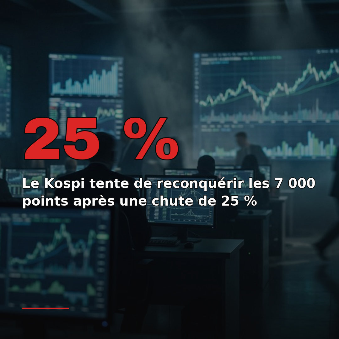 Le Kospi tente de reconquérir les 7 000 points après une chute de 25 %