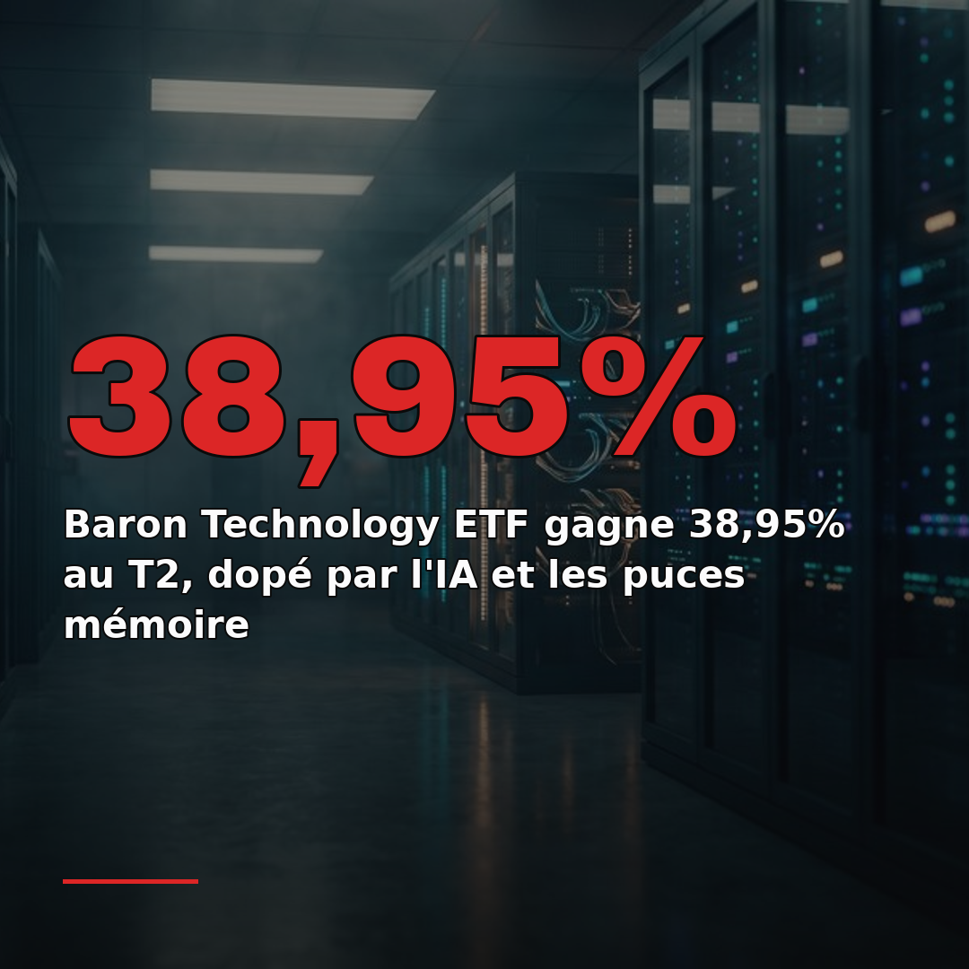 Baron Technology ETF gagne 38,95% au T2, dopé par l'IA et les puces mémoire