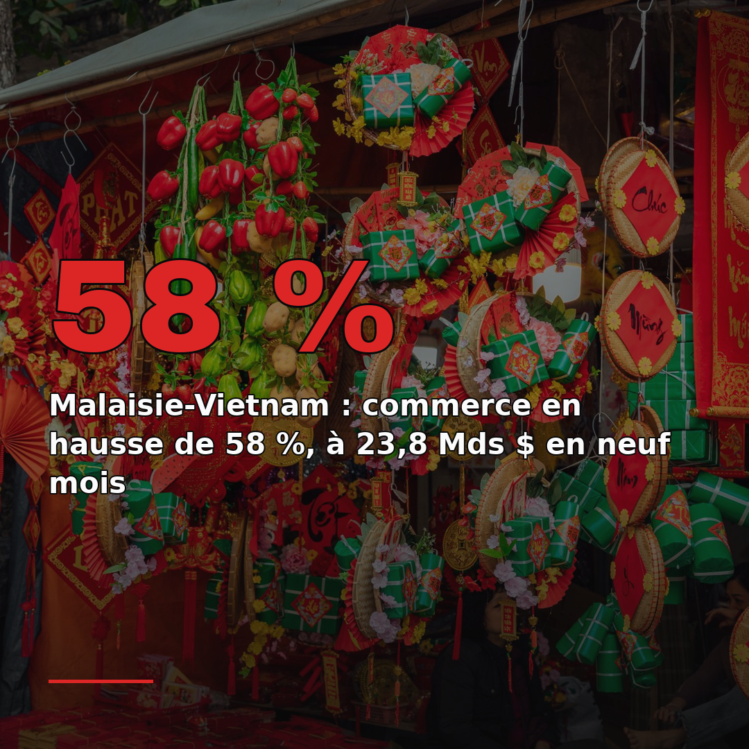 Malaisie-Vietnam : commerce en hausse de 58 %, à 23,8 Mds $ en neuf mois