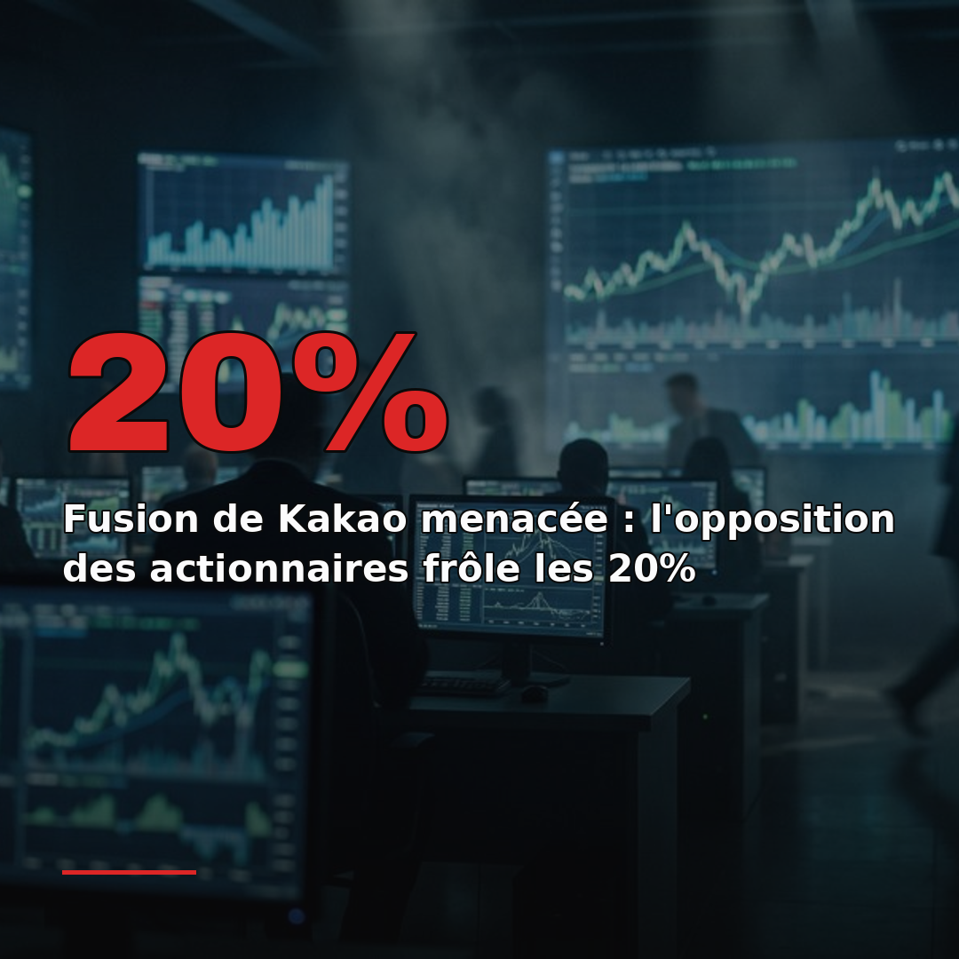 Fusion de Kakao menacée : l'opposition des actionnaires frôle les 20%
