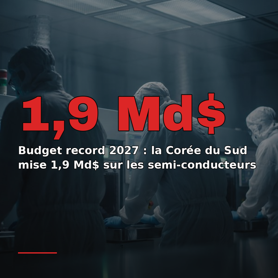Budget record 2027 : la Corée du Sud mise 1,9 Md$ sur les semi-conducteurs