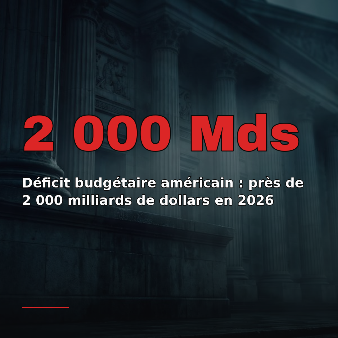Déficit budgétaire américain : près de 2 000 milliards de dollars en 2026