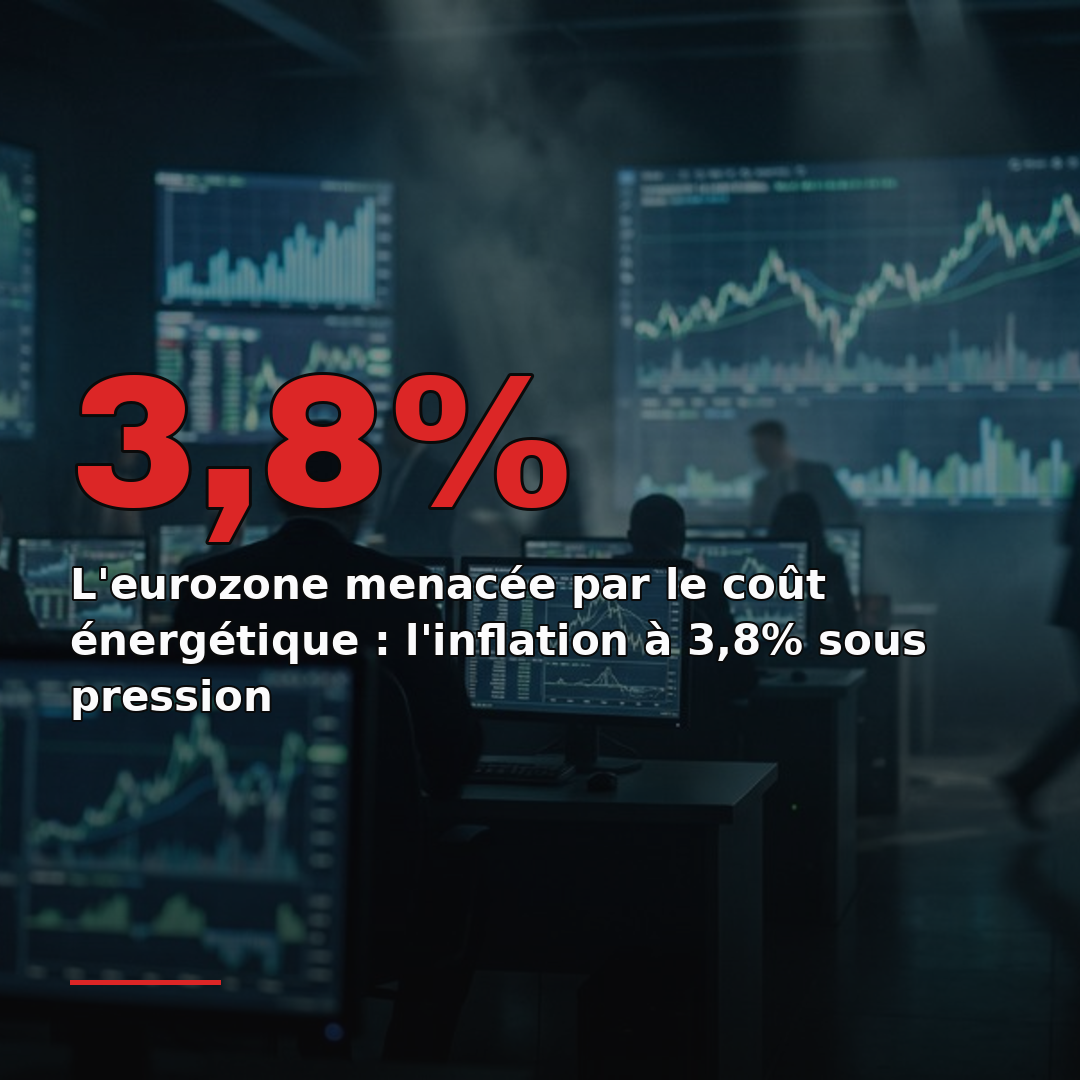 L'eurozone menacée par le coût énergétique : l'inflation à 3,8% sous pression