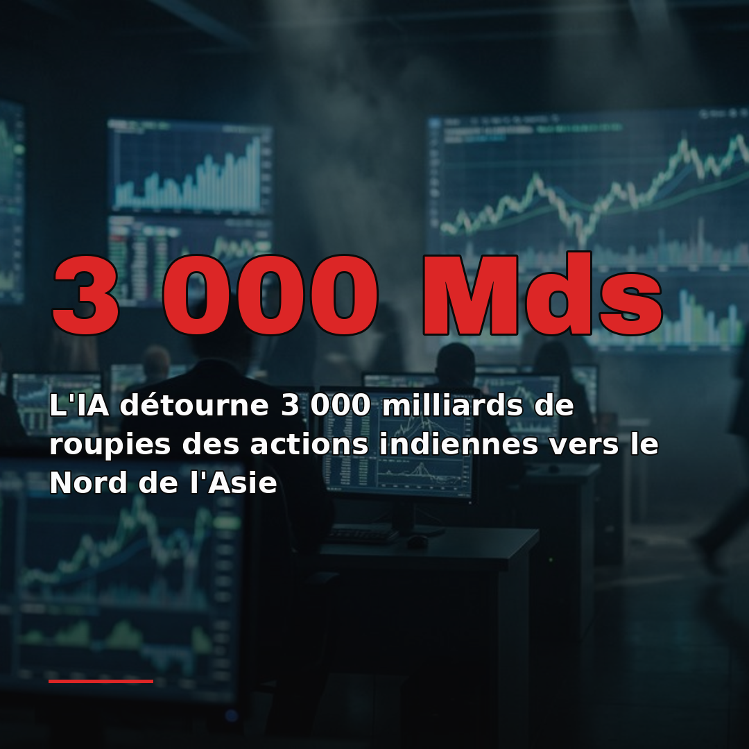 L'IA détourne 3 000 milliards de roupies des actions indiennes vers le Nord de l'Asie