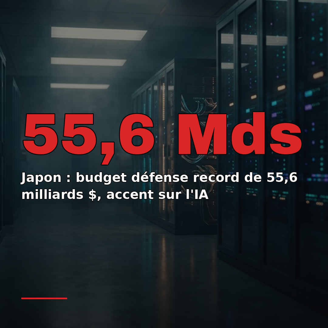 Japon : budget défense record de 55,6 milliards $, accent sur l'IA
