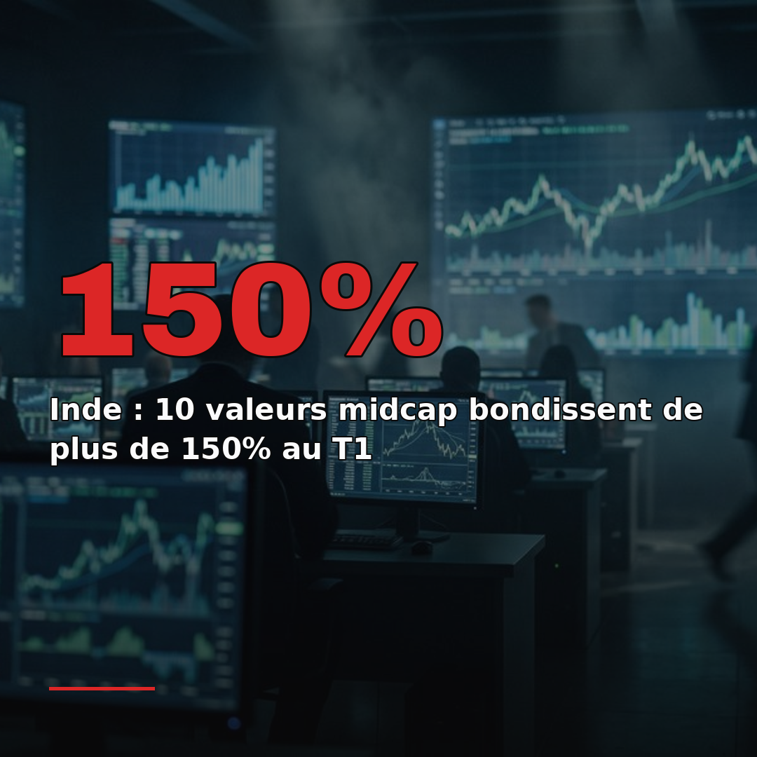 Inde : 10 valeurs midcap bondissent de plus de 150% au T1
