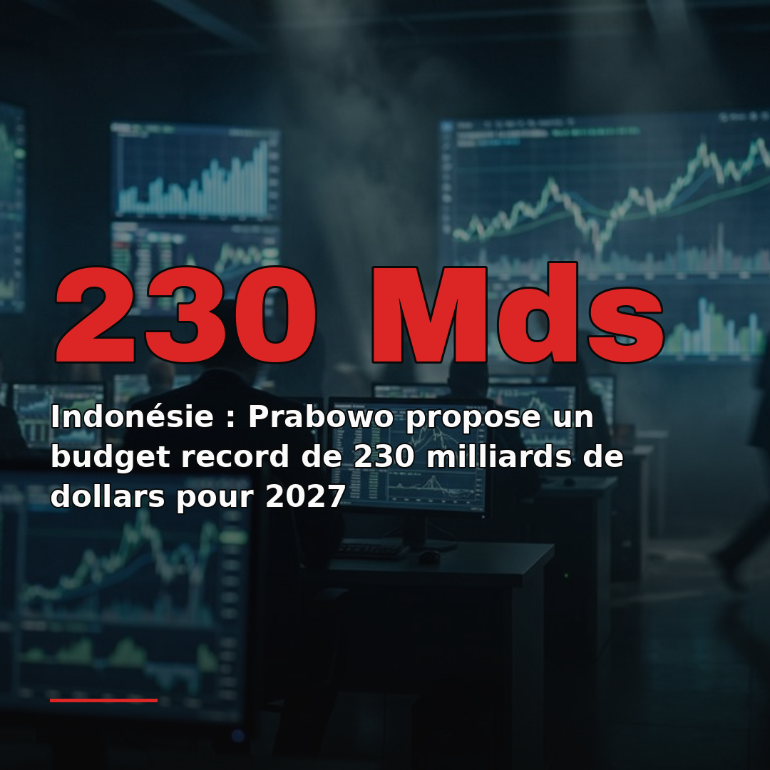Indonésie : Prabowo propose un budget record de 230 milliards de dollars pour 2027