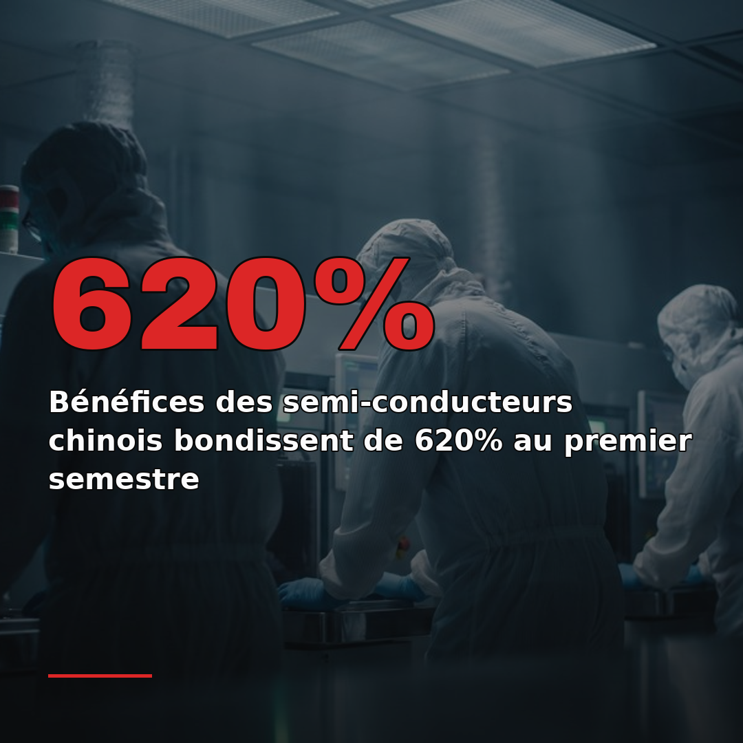 Bénéfices des semi-conducteurs chinois bondissent de 620% au premier semestre