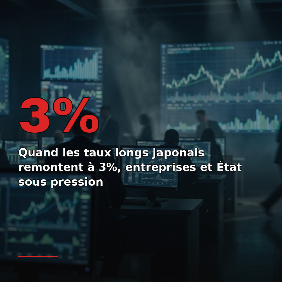 Quand les taux longs japonais remontent à 3%, entreprises et État sous pression