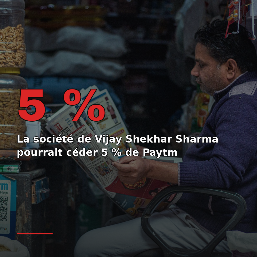 La société de Vijay Shekhar Sharma pourrait céder 5 % de Paytm