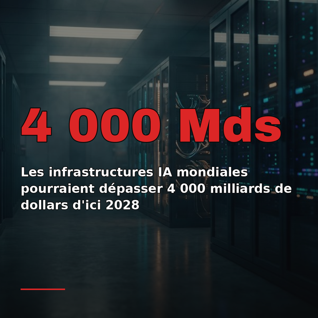 Les infrastructures IA mondiales pourraient dépasser 4 000 milliards de dollars d'ici 2028