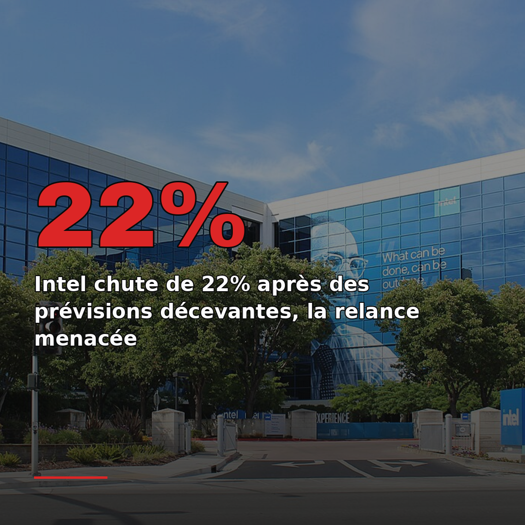 Intel chute de 22% après des prévisions décevantes, la relance menacée
