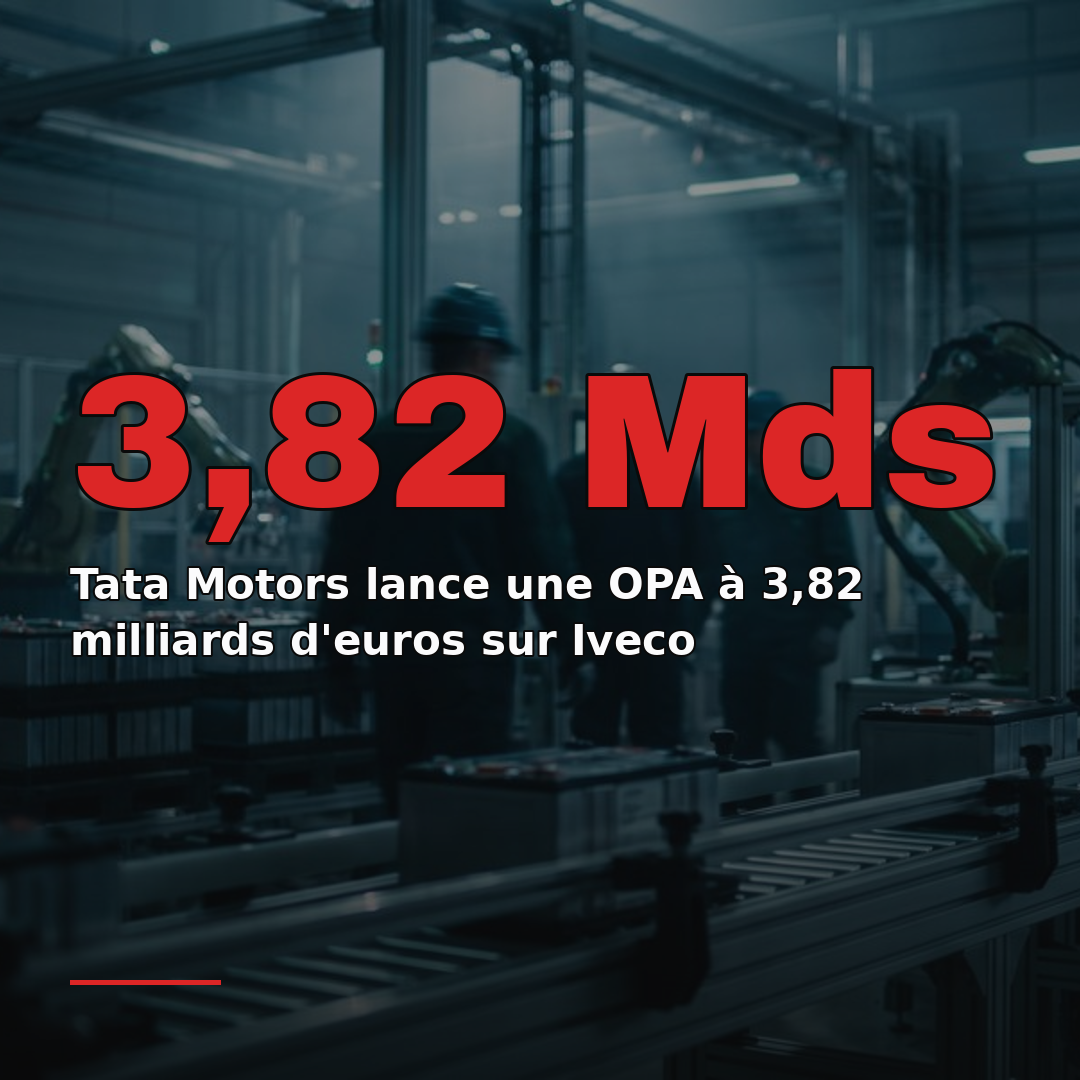 Tata Motors lance une OPA à 3,82 milliards d'euros sur Iveco