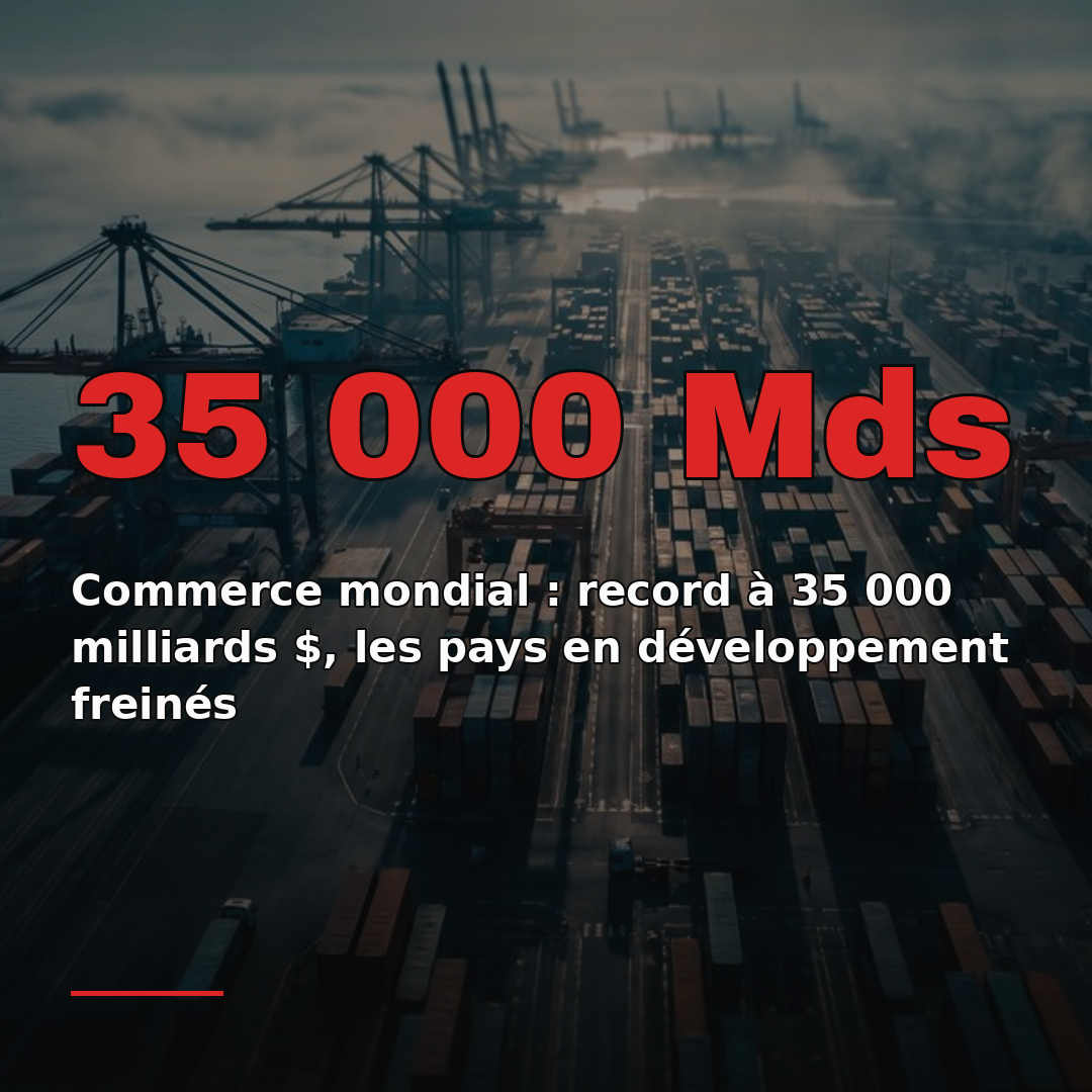 Commerce mondial : record à 35 000 milliards $, les pays en développement freinés