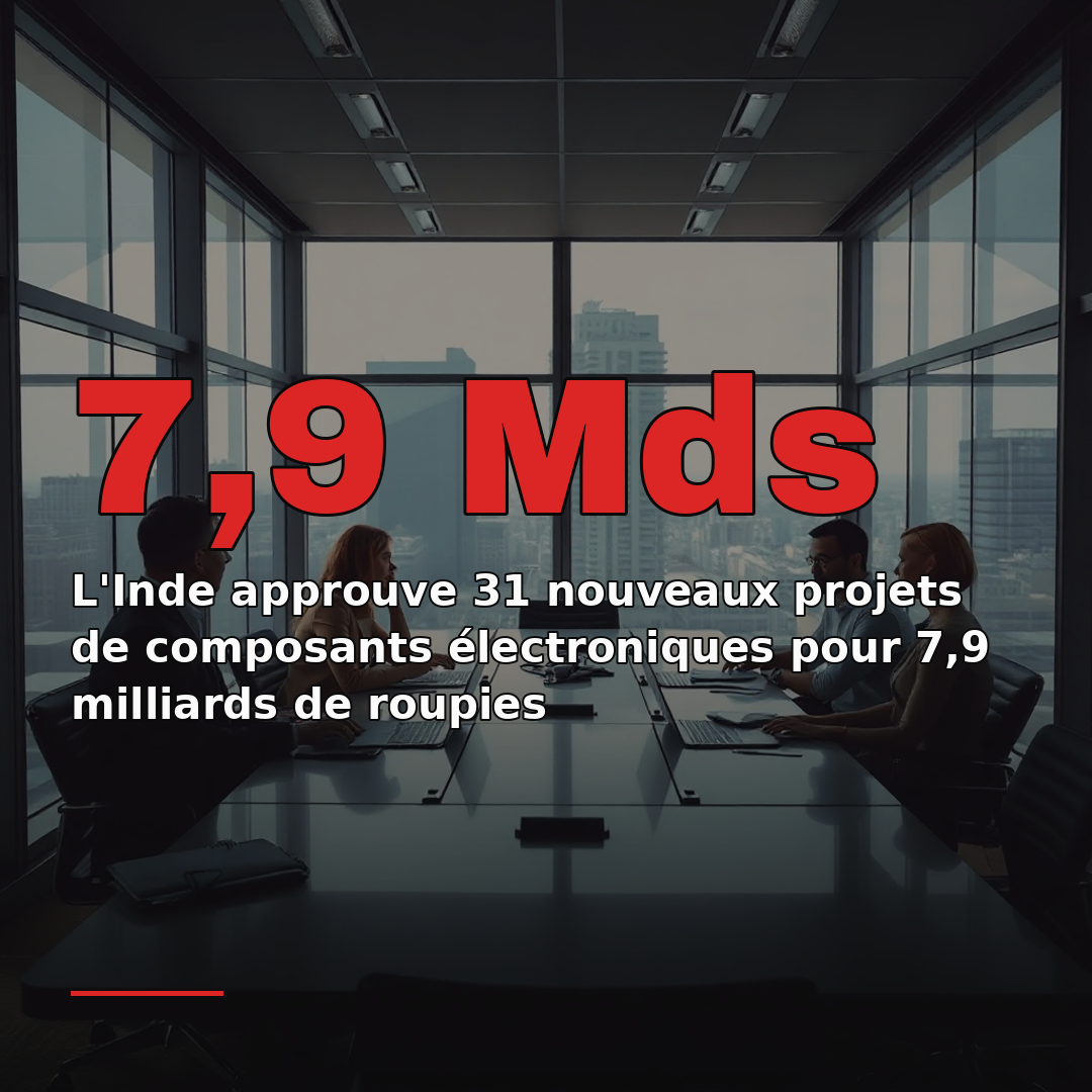 L'Inde approuve 31 nouveaux projets de composants électroniques pour 7,9 milliards de roupies