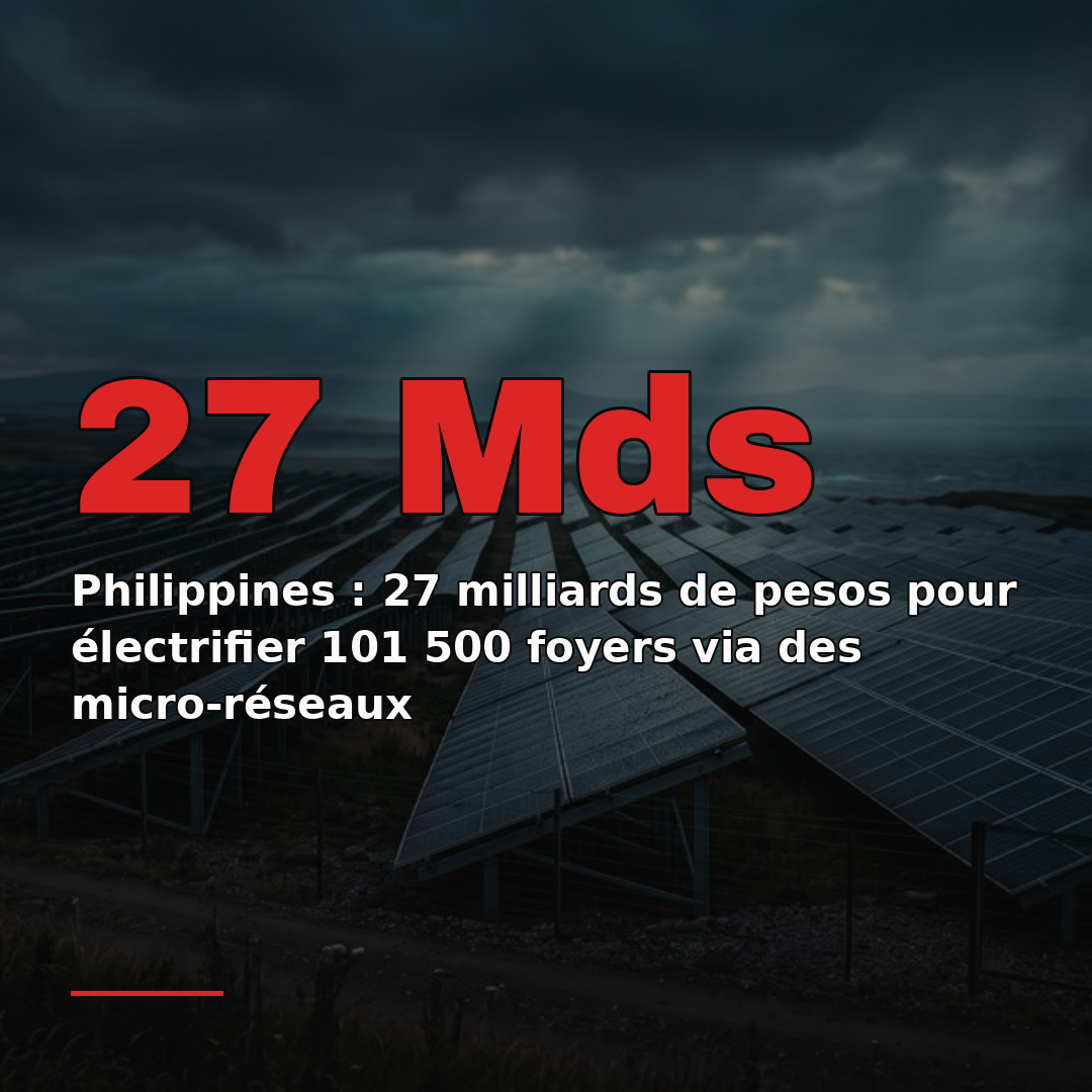Philippines : 27 milliards de pesos pour électrifier 101 500 foyers via des micro-réseaux