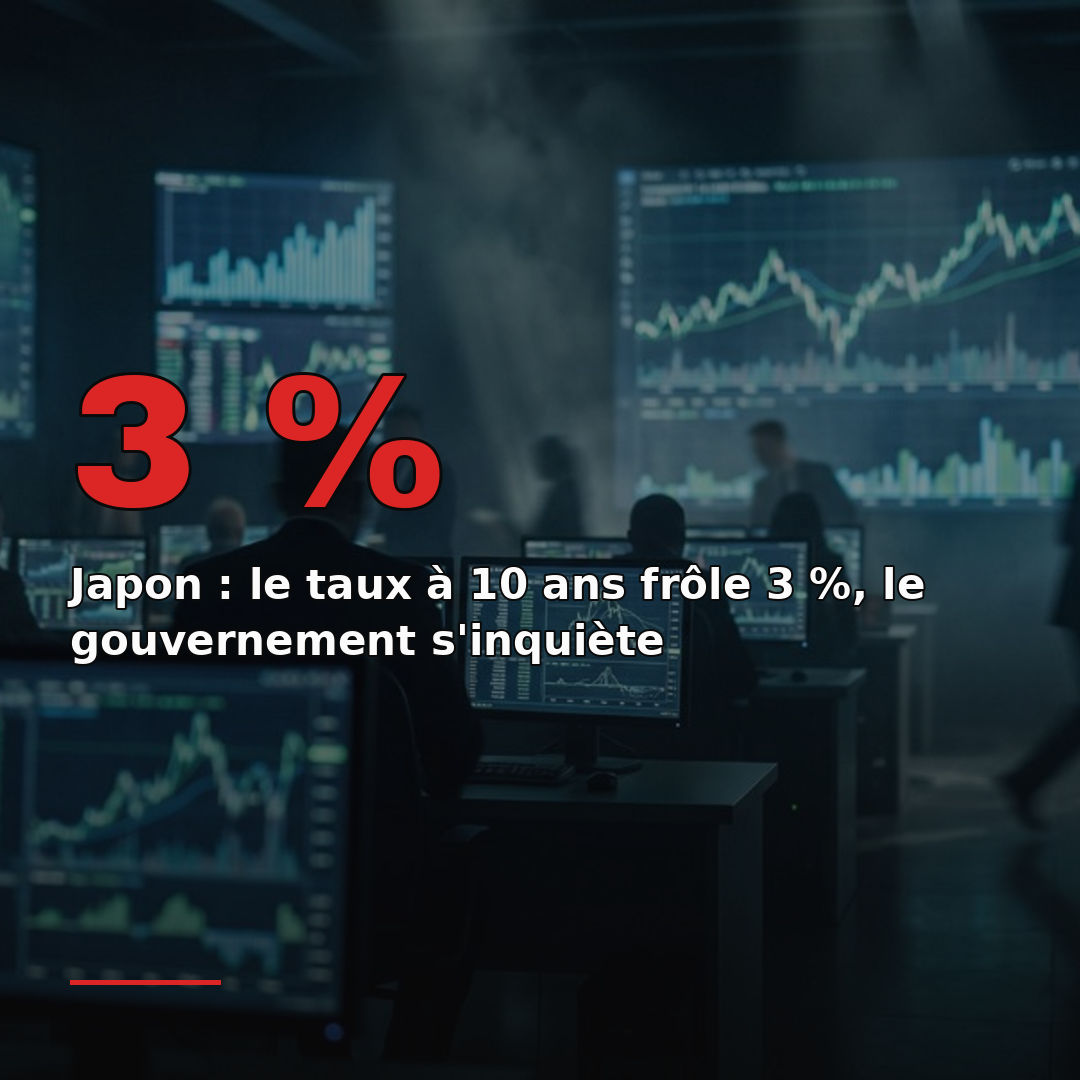 Japon : le taux à 10 ans frôle 3 %, le gouvernement s'inquiète