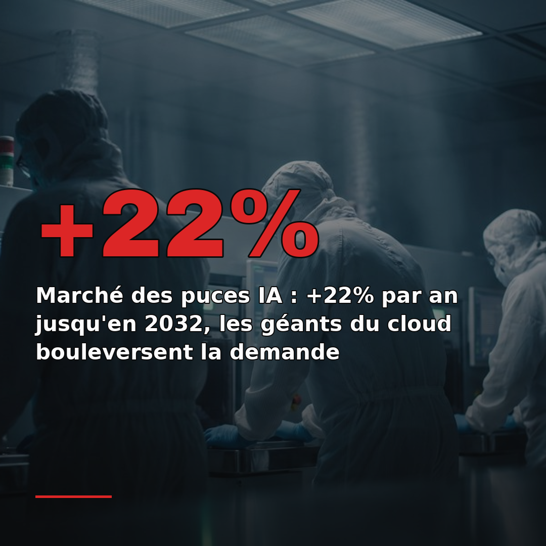 Marché des puces IA : +22% par an jusqu'en 2032, les géants du cloud bouleversent la demande