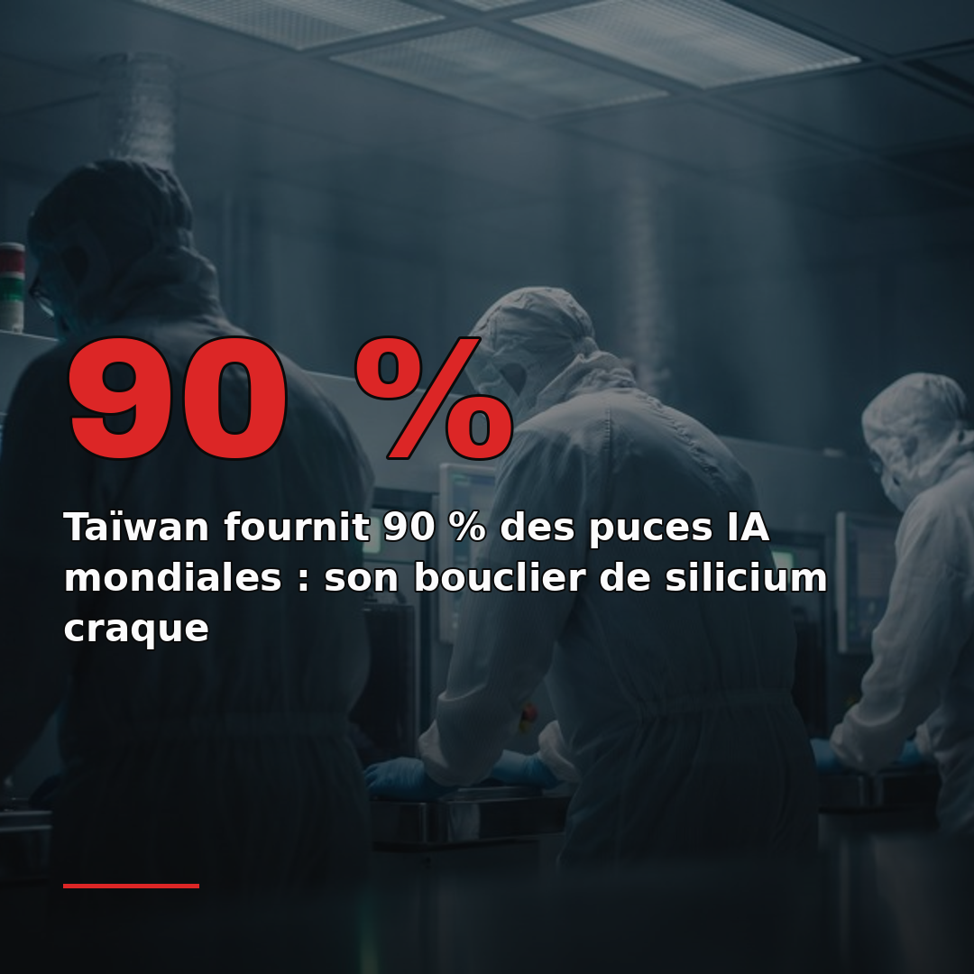 Taïwan fournit 90 % des puces IA mondiales : son bouclier de silicium craque