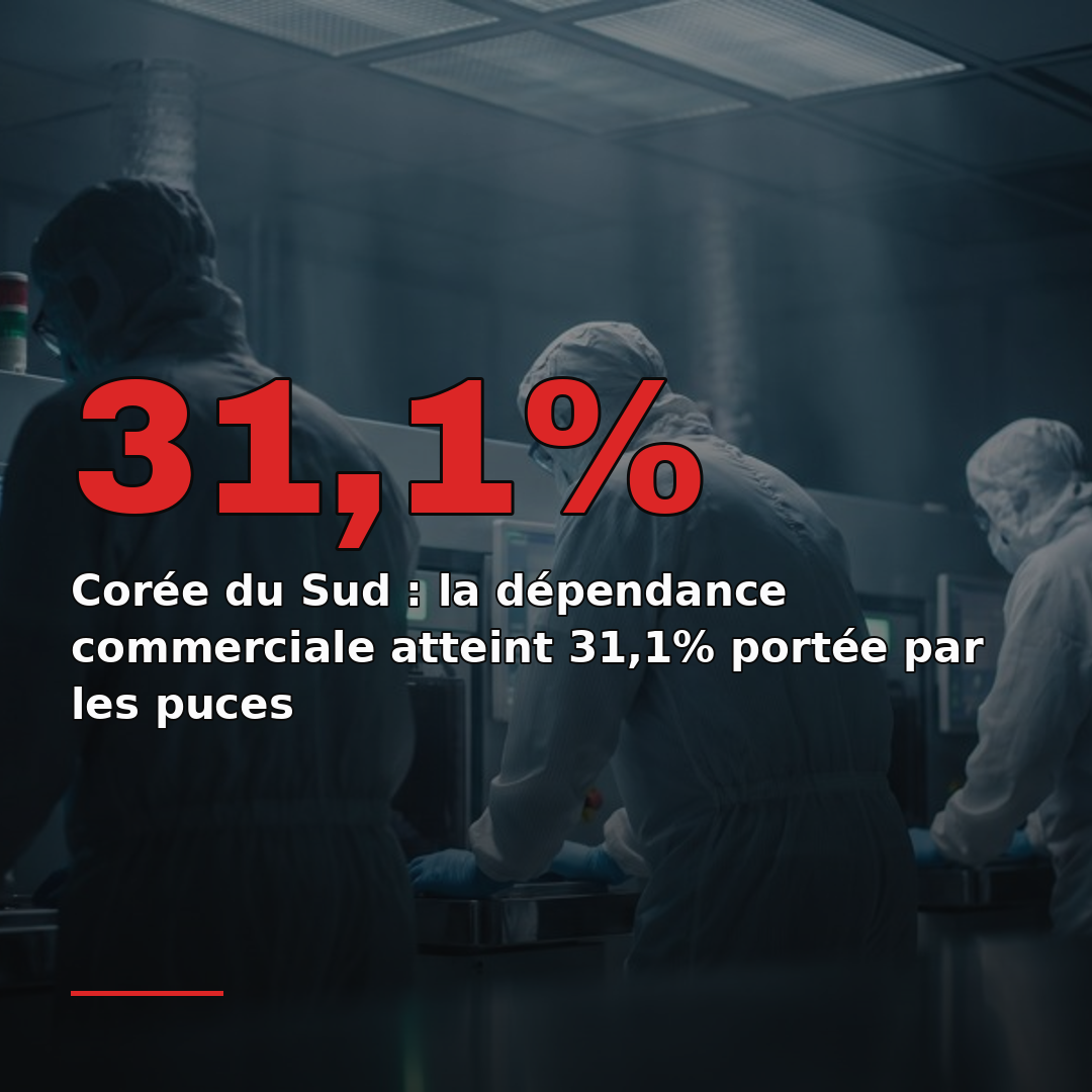Corée du Sud : la dépendance commerciale atteint 31,1% portée par les puces
