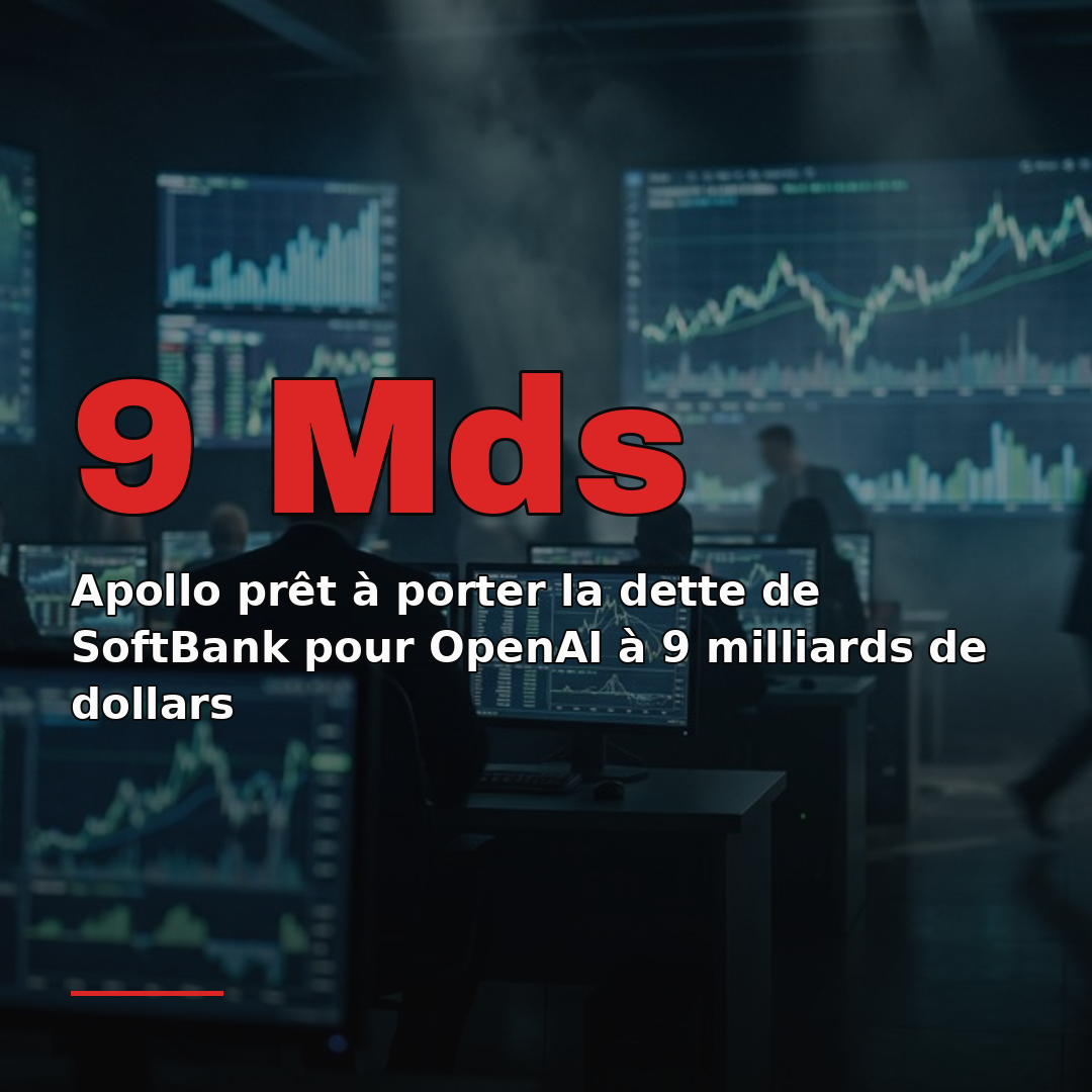 Apollo prêt à porter la dette de SoftBank pour OpenAI à 9 milliards de dollars