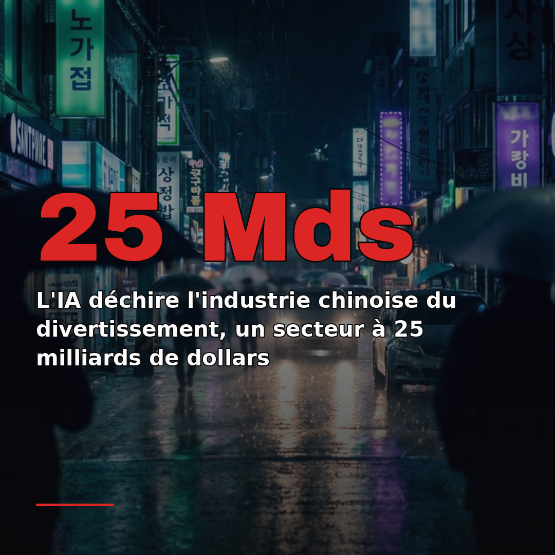 L'IA déchire l'industrie chinoise du divertissement, un secteur à 25 milliards de dollars