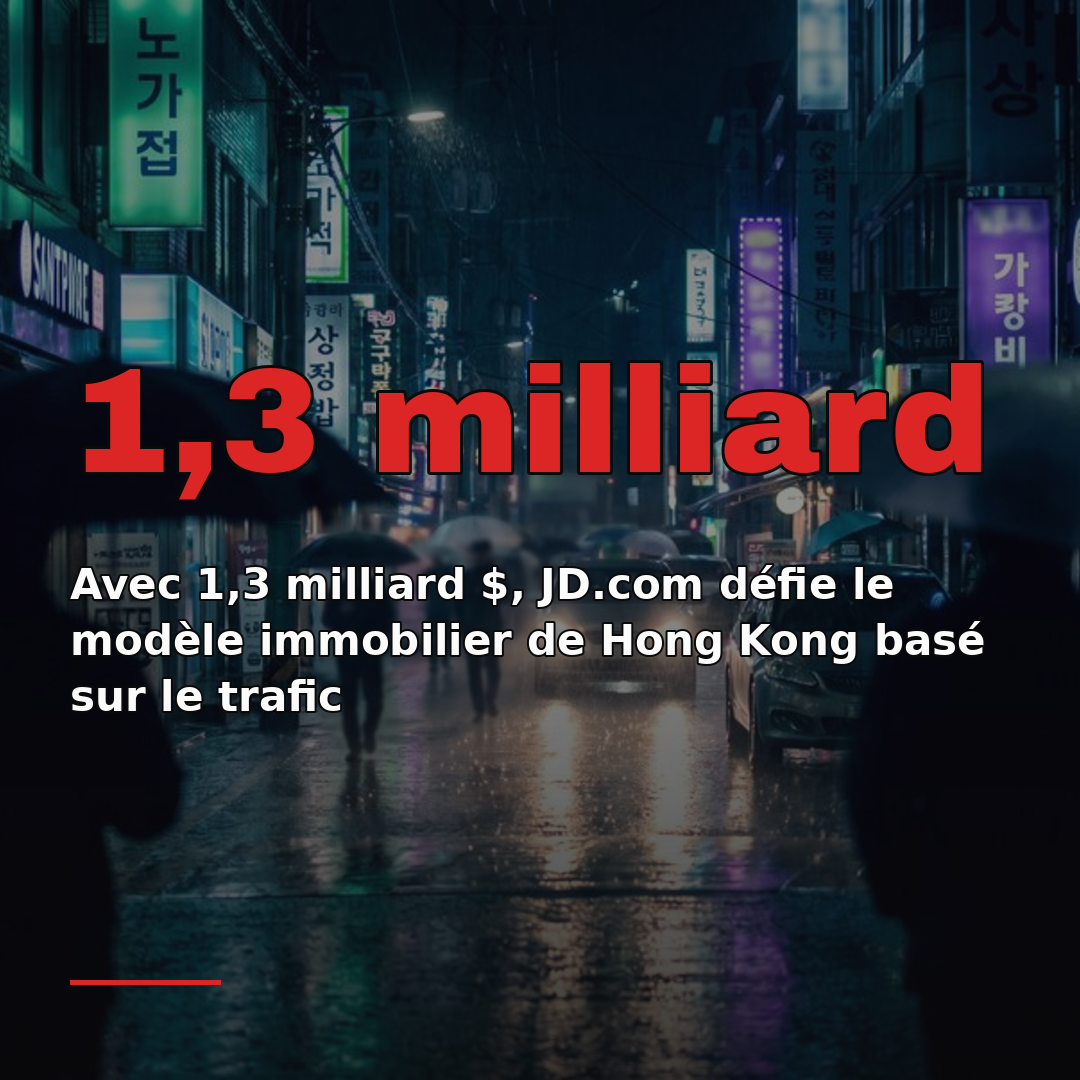 Avec 1,3 milliard $, JD.com défie le modèle immobilier de Hong Kong basé sur le trafic