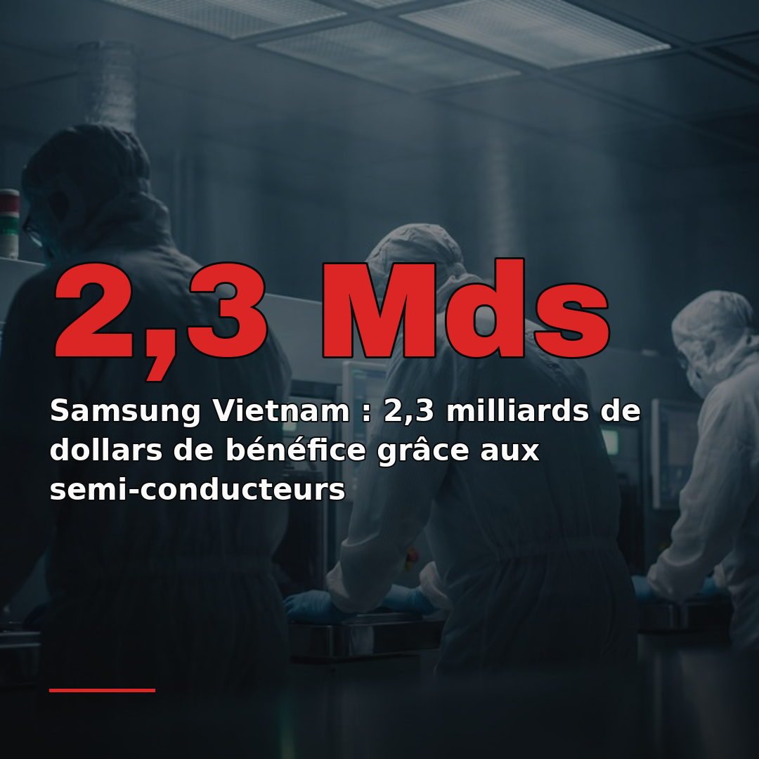 Samsung Vietnam : 2,3 milliards de dollars de bénéfice grâce aux semi-conducteurs