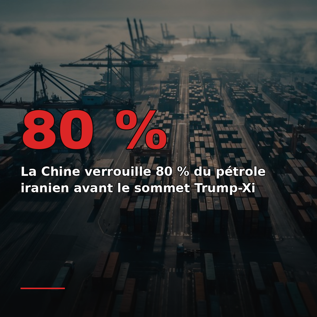 La Chine verrouille 80 % du pétrole iranien avant le sommet Trump-Xi